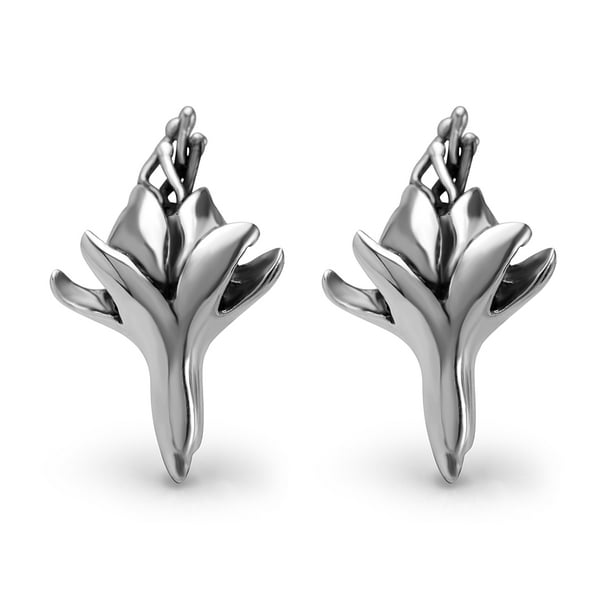 Sterling Silver & 12k Flower Post Earrings Sterling Silver & 12k Flower Post Earrings